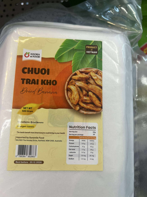 chuối ép dẻo 500 gam