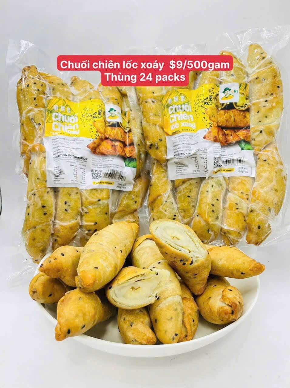 Bánh chuối chiên lốc xoáy 14$
