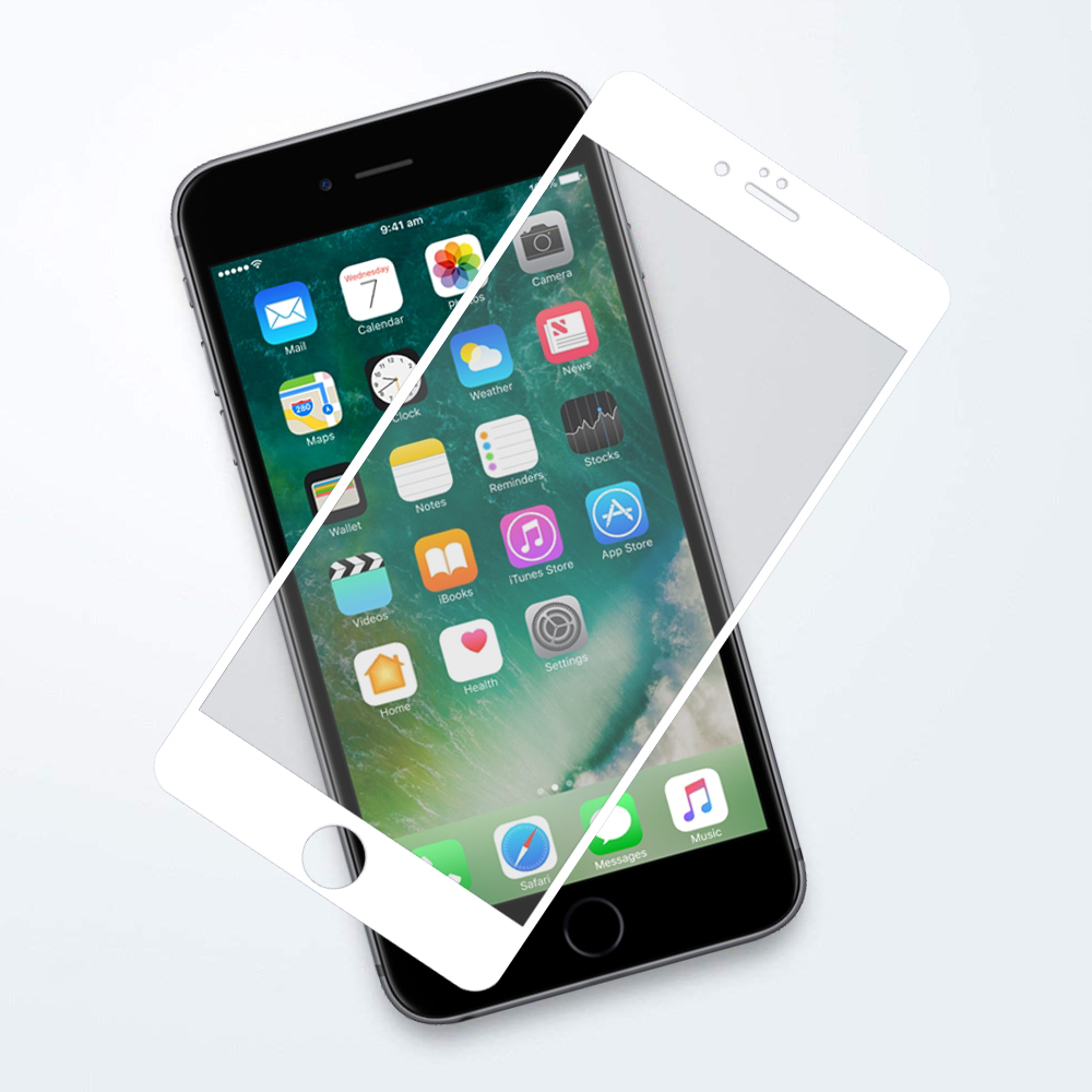 iPhone 6 Plus White Tempered Glass Pro+