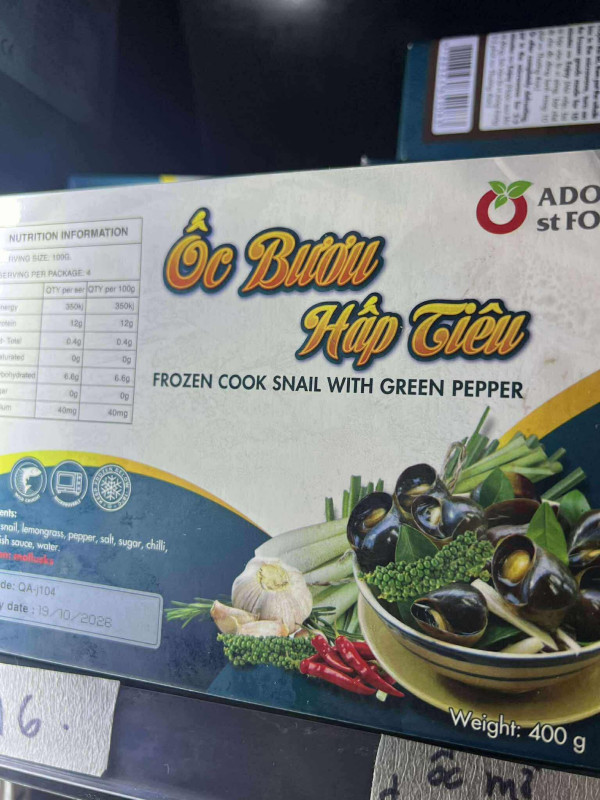 Ốc bưu hấp tiêu xanh