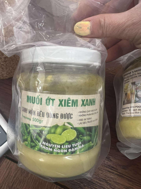 Muối ớt xiêm xanh 15$ 500g